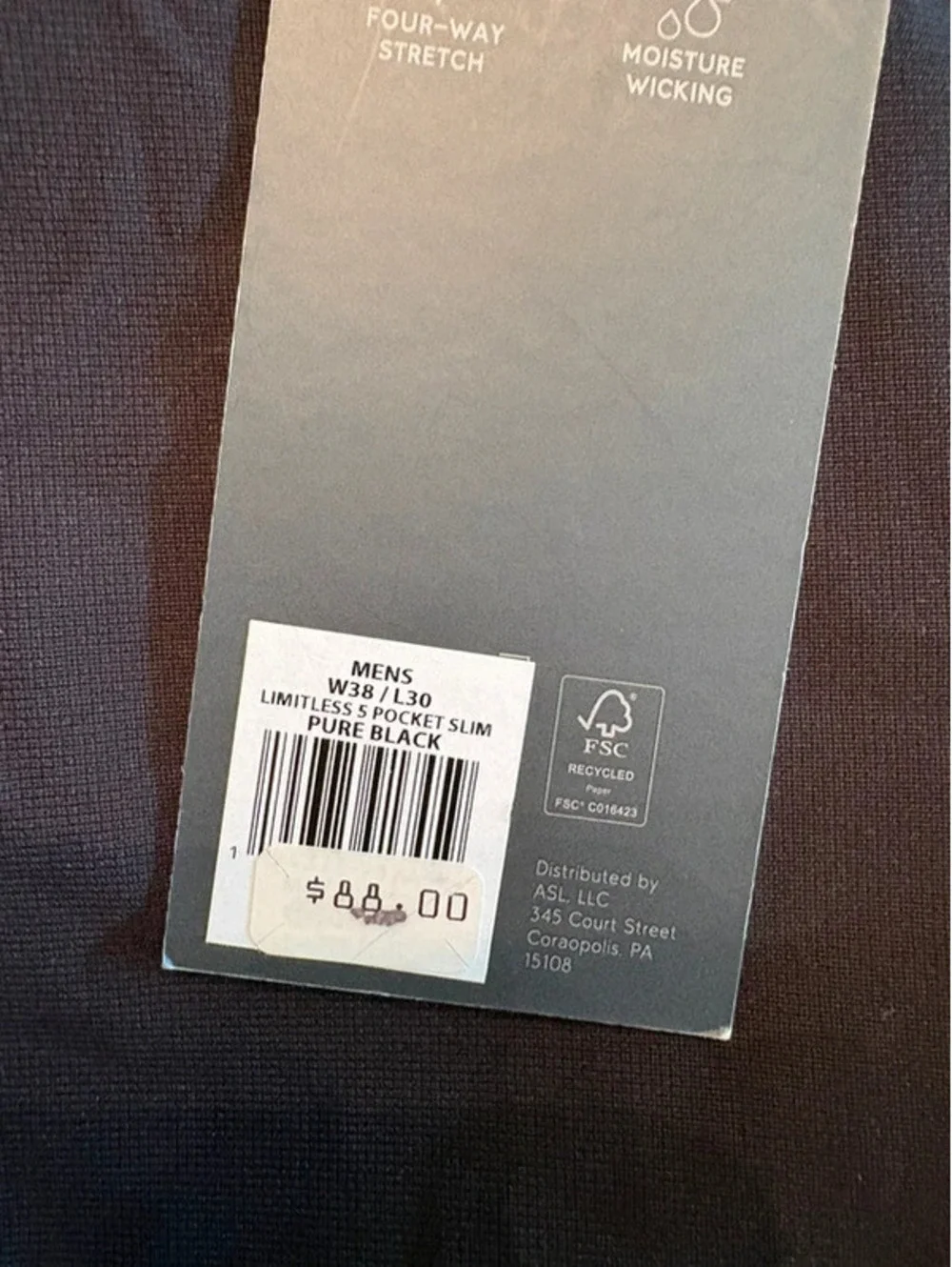 VRST Men’s Slim Cit Chinos. 38x30. NWT!